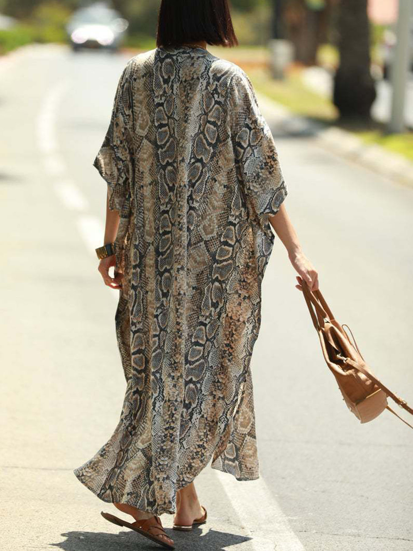 Bohemian Print Beach Cover-Up  - Cover Up Kaftan recension och pris