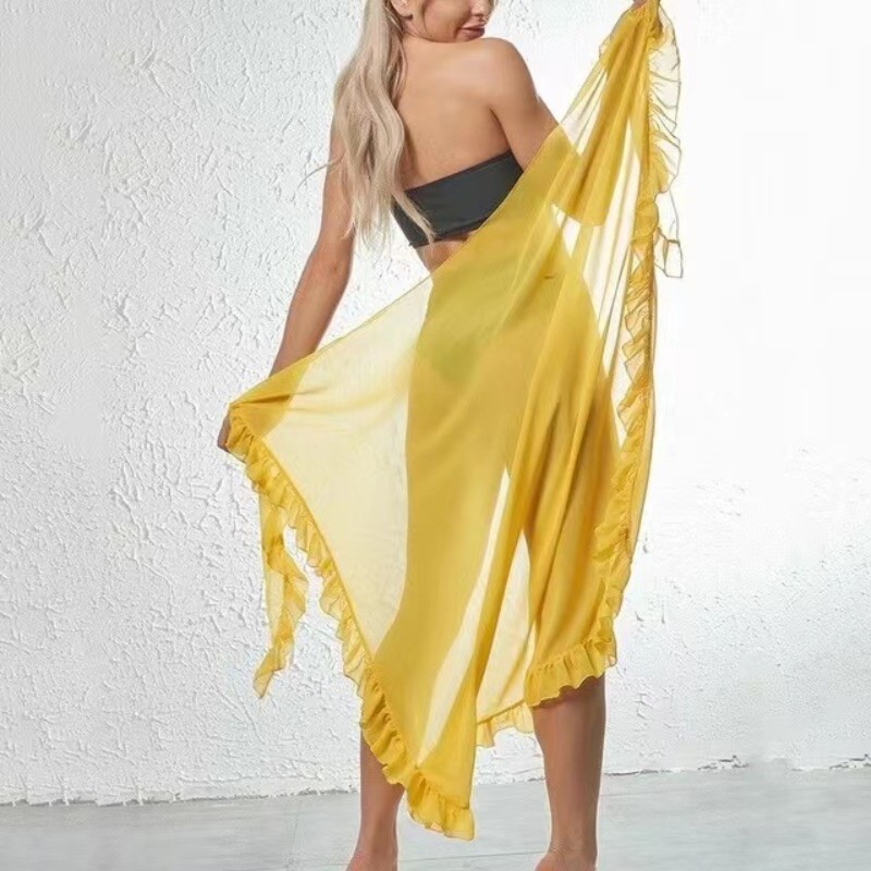 5 Colors Ruffle Sarong for Wom - Cover Up Kaftan recension och pris