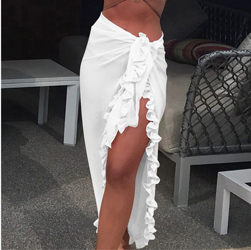 5 Colors Ruffle Sarong for Wom - Cover Up Kaftan recension och pris
