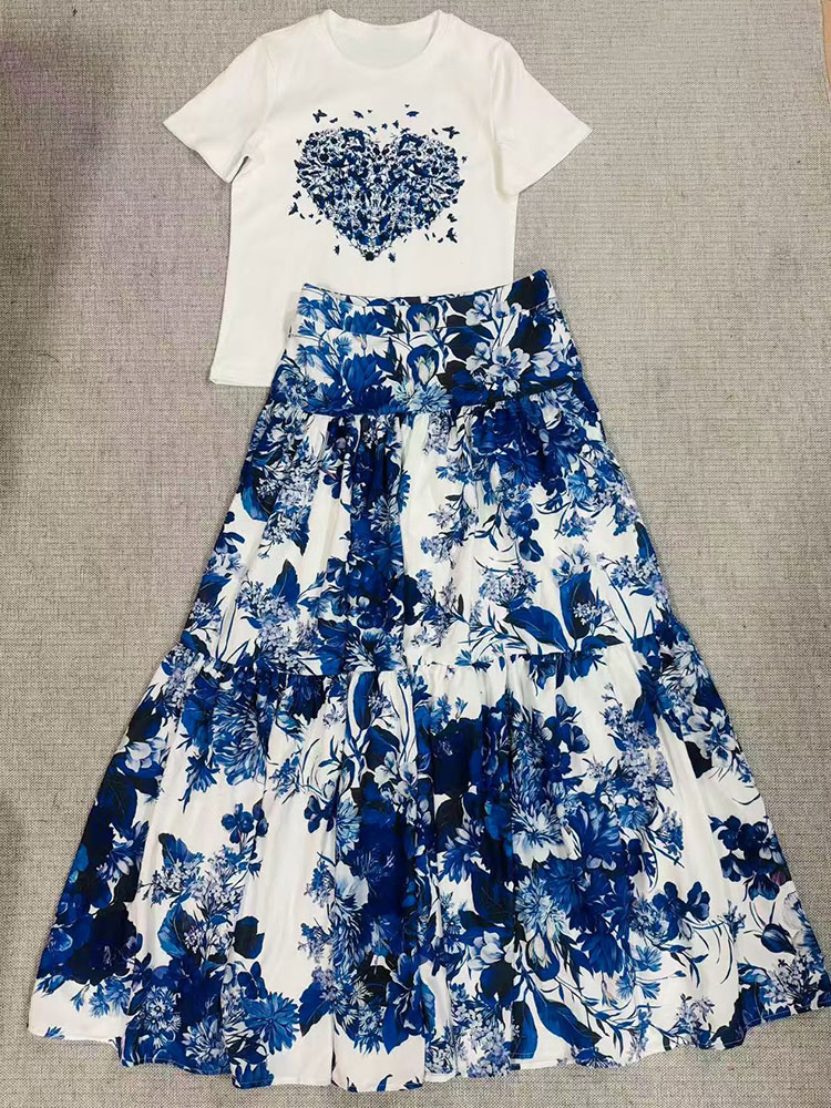 2026 New Summer Women  Floral  - Midi Skirt Floral recension och pris