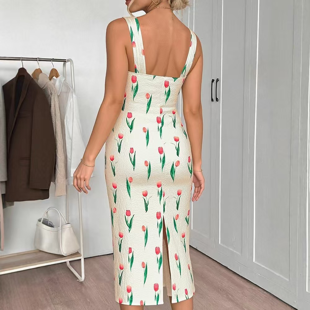 Fashionable Floral Print Crop  - Midi Skirt Floral recension och pris
