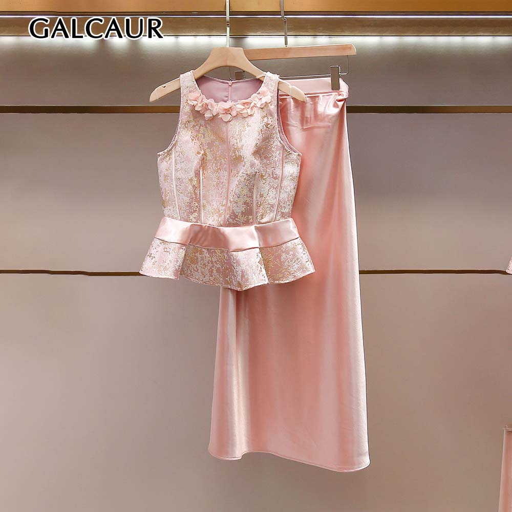GALCAUR Solid Spliced Floral S - Midi Skirt Floral recension och pris
