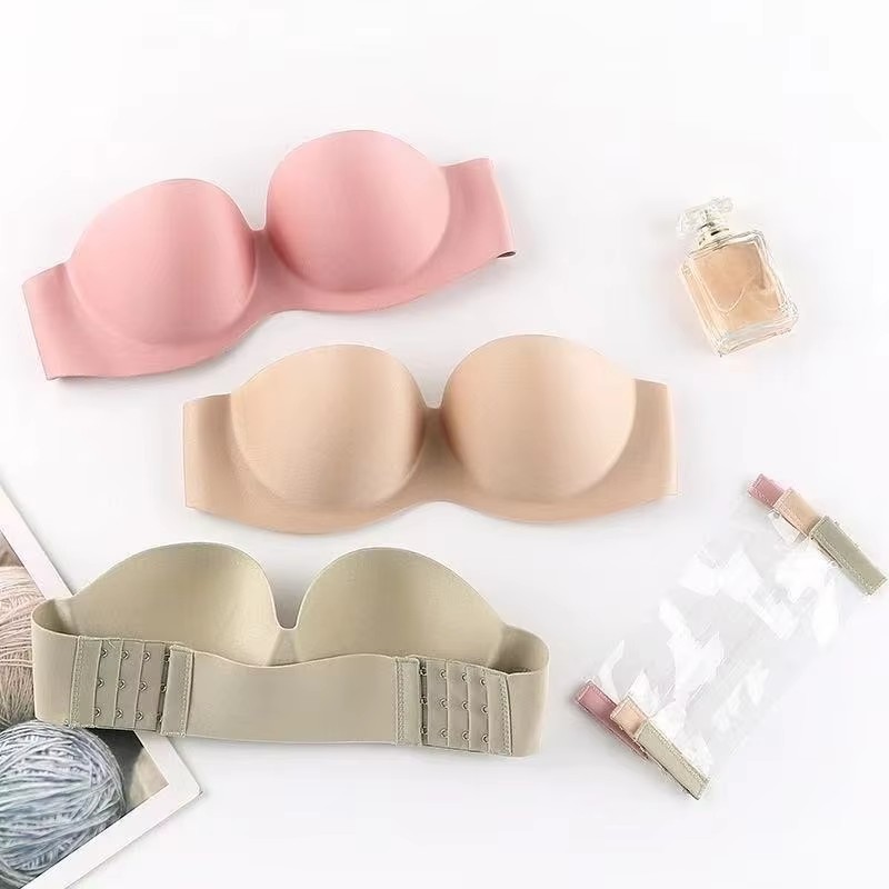 Women's Sexy Strapless Push-Up - Bralette Triangle Set recension och pris